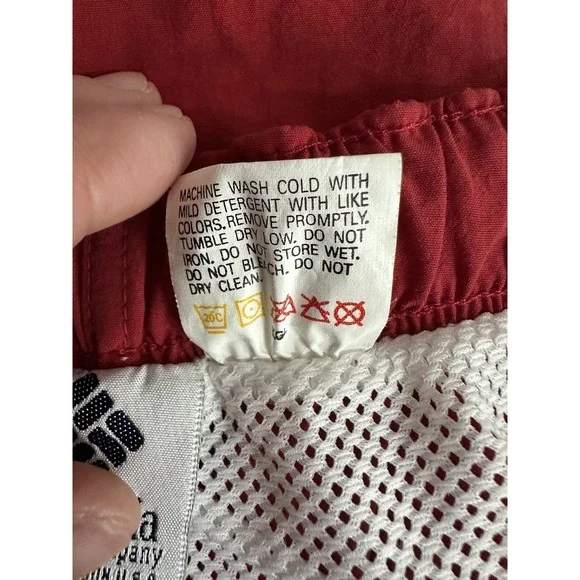 Columbia Shorts Mens Large Nylon Swim Hiking Outdoor Mesh Lined Key Pocket 90s - Picture 5 of 9